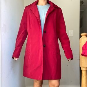 Gently used Red Calvin Klein rain jacket